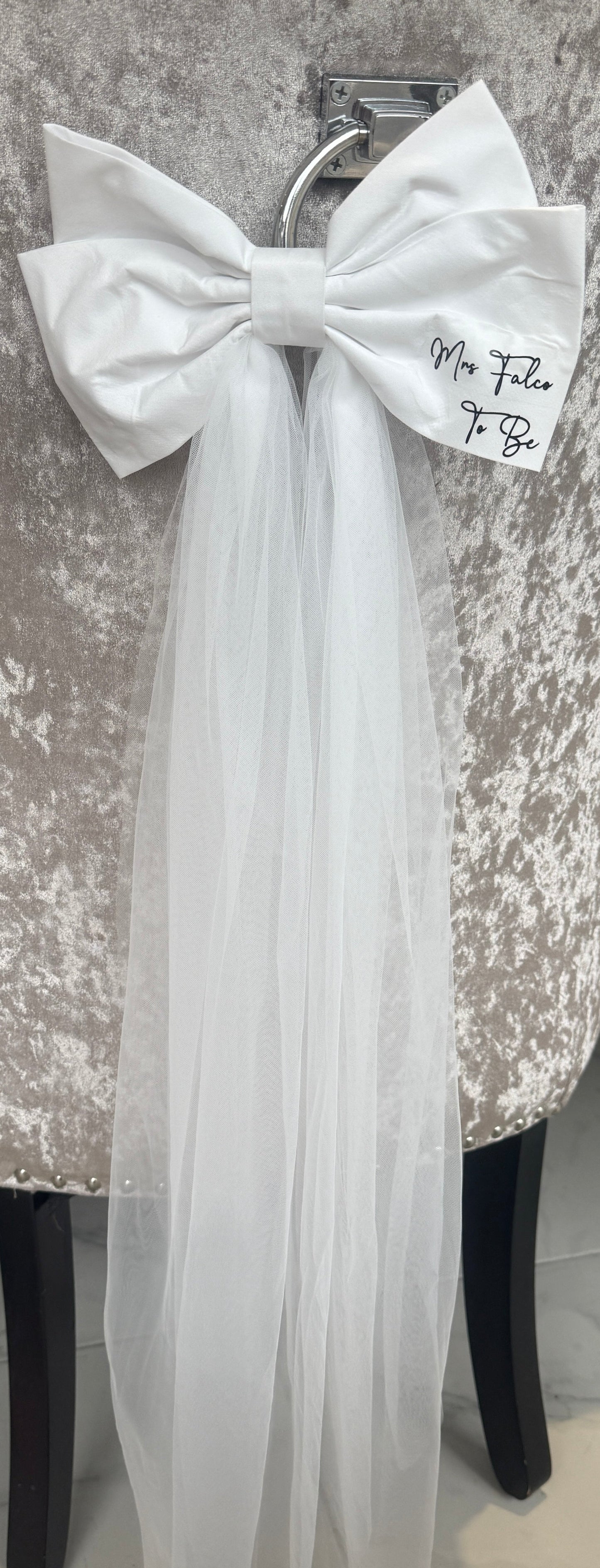 Personalised Bride Bow with Veil