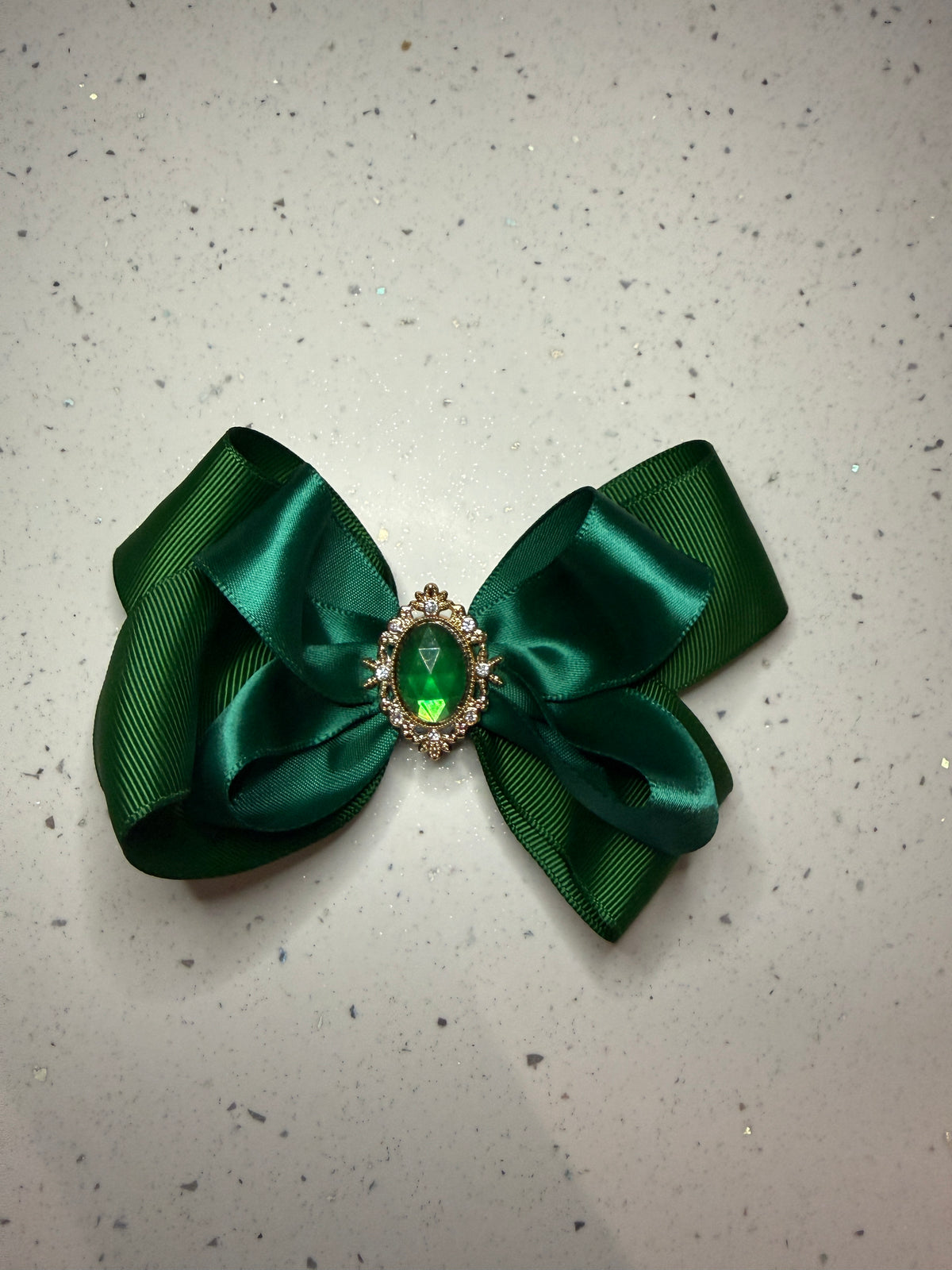 Green princess school bow