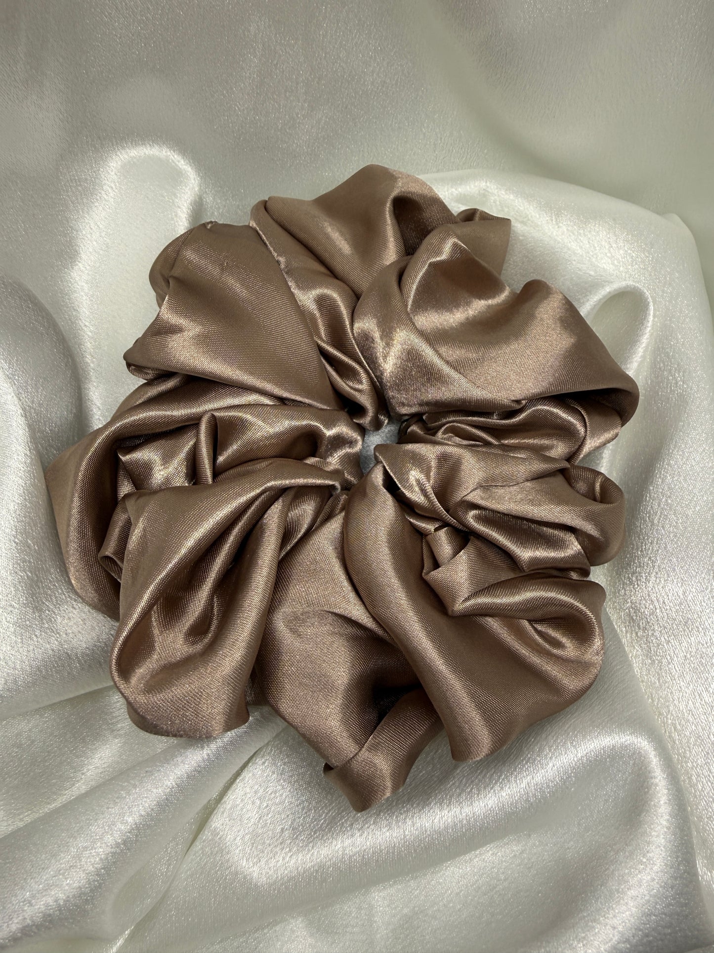 Taupe Satin XXL Scrunchie