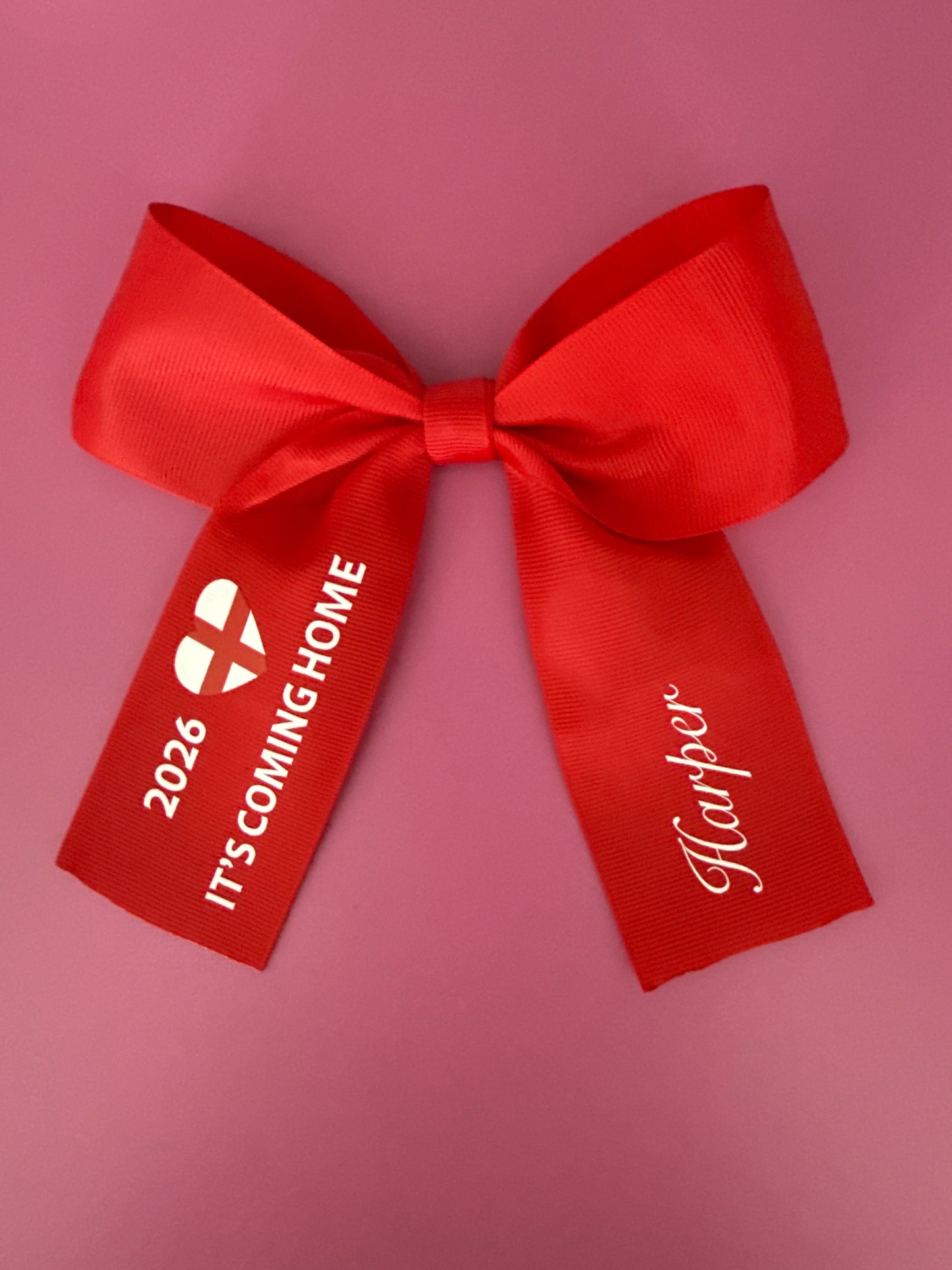 England World Cup Grosgrain Hair Bow