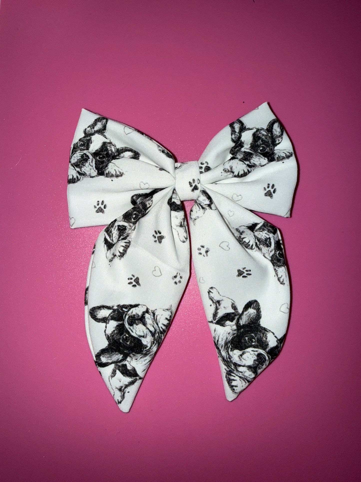 Frenchie Dog Print Harper Bow