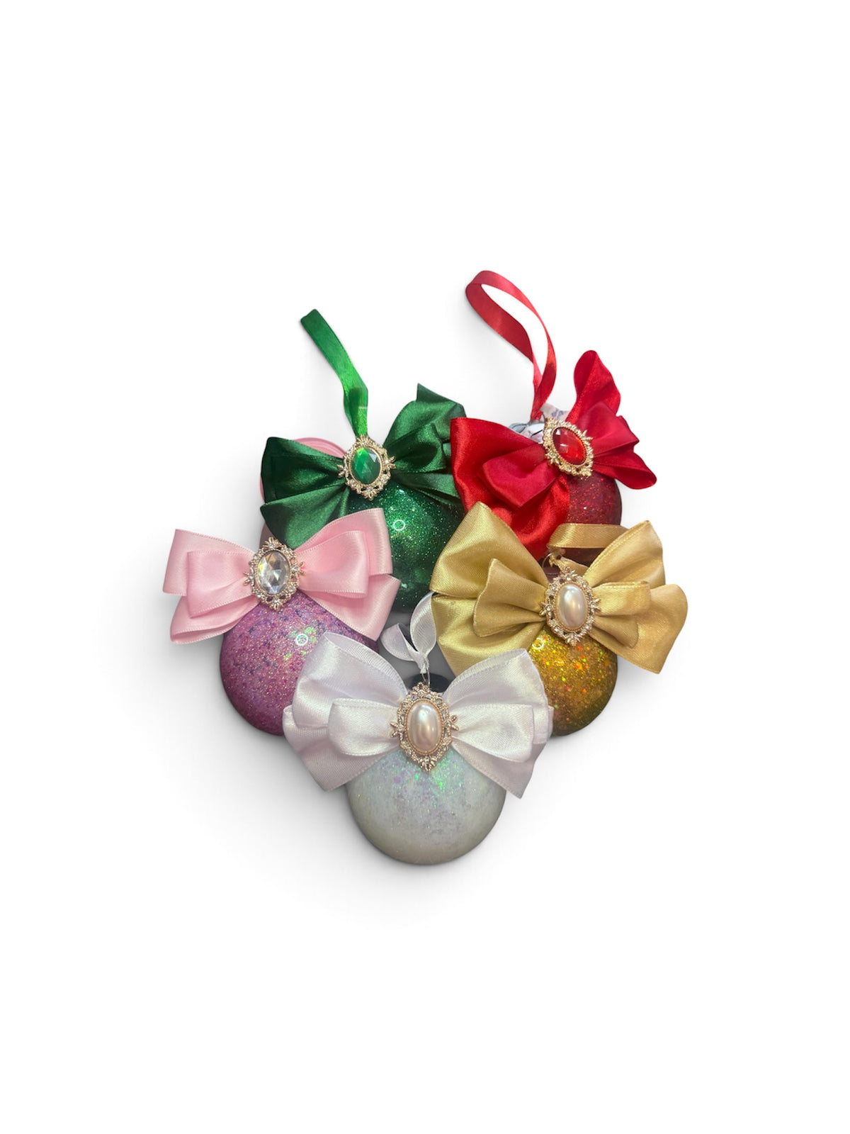 Large Bow Glitter Bauble
