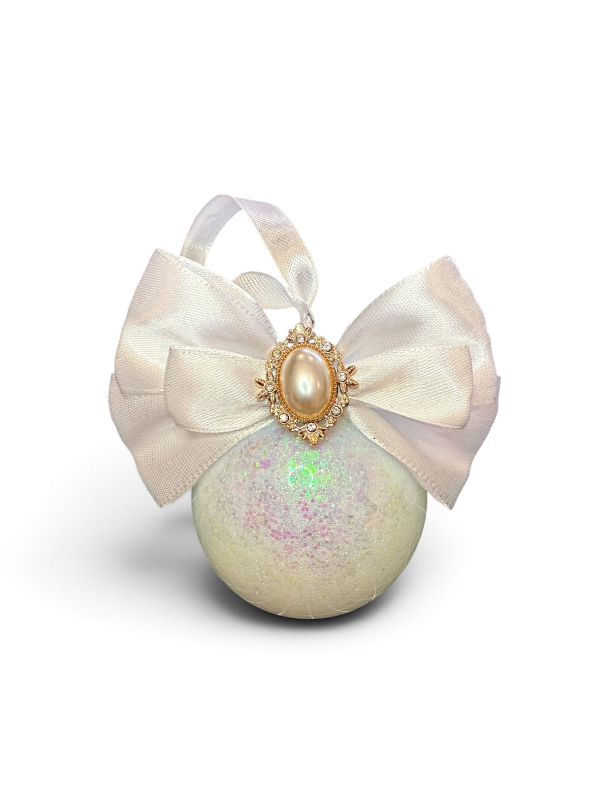 Large Bow Glitter Bauble