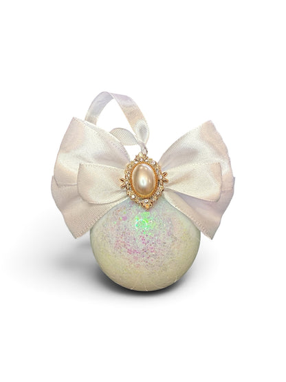 Large Bow Glitter Bauble