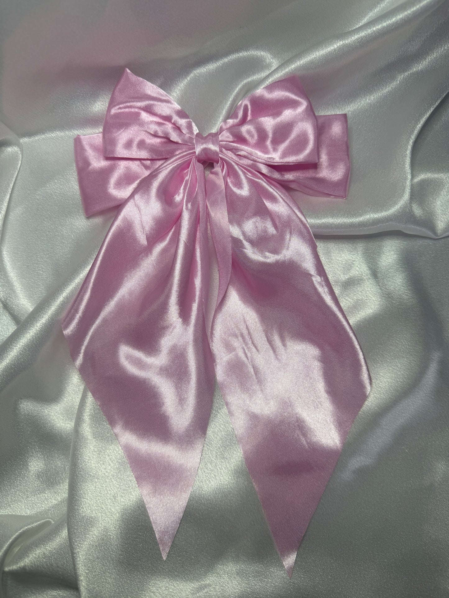Pink Double Bow With Tails
