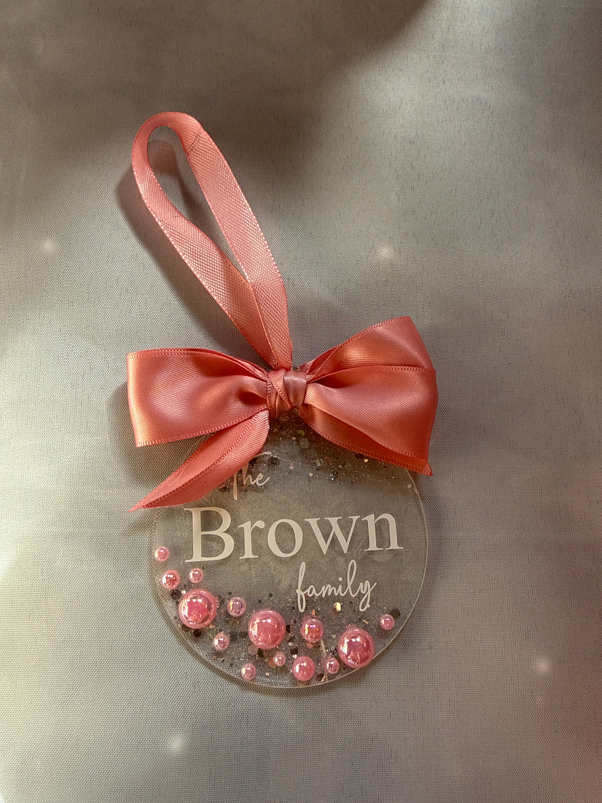 Personalised Glitter Decoration with Pearls
