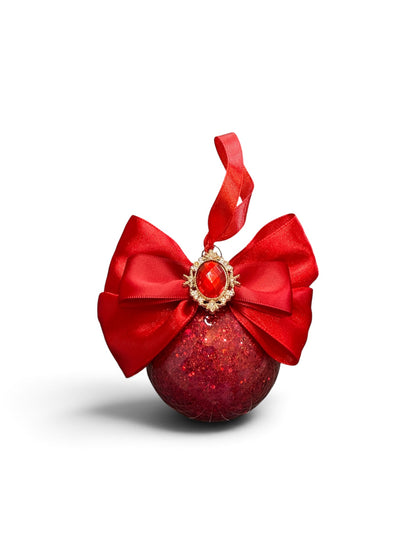 Large Bow Glitter Bauble