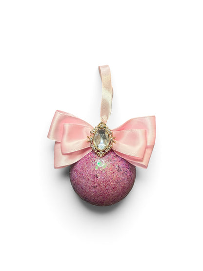 Large Bow Glitter Bauble