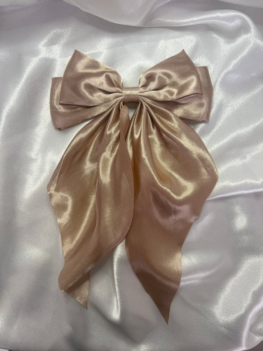 Champagne Double Bow With Tails