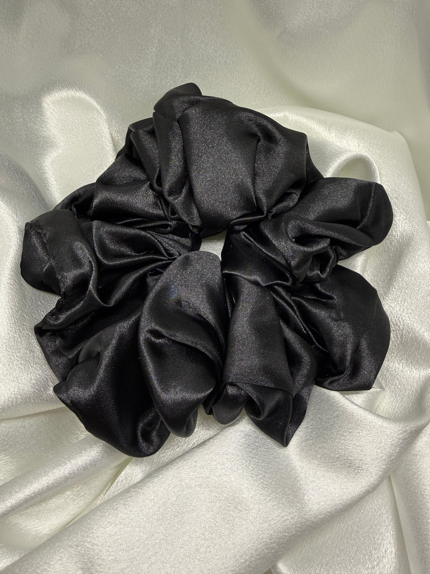 Black Satin Scrunchie